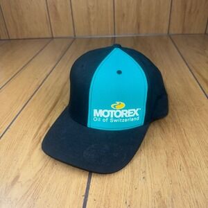 Motorex Oil of Switzerland‎ Baseball Cap Black Teal Flexfit L-XL Hat